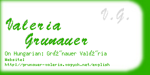 valeria grunauer business card